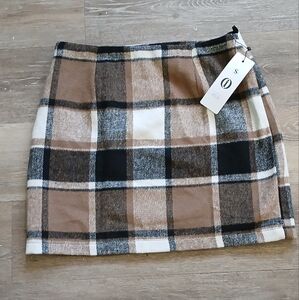 iBlues Cashmere Plaid Skirt
